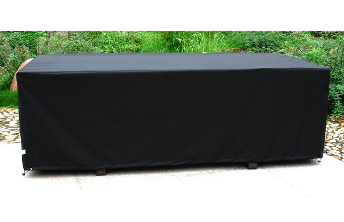 Housse de protection pour salon de jardin carré 120x120x74cm - Noir -  Extérieur