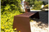 Banc de jardin en corten bruni CUT - TrackDesign