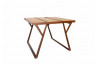 Table de jardin rectangulaire en corten bruni et bois de sapin EQUILIBRI - TrackDesign par Valentina De Carolis