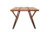 Table de jardin rectangulaire en corten bruni et bois de sapin EQUILIBRI - TrackDesign par Valentina De Carolis