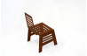 Chaise de jardin en corten bruni CUT - TrackDesign