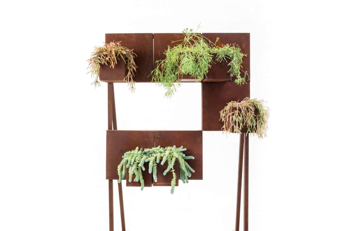 Jardinière en corten bruni QUERINI - TrackDesign par Alessandra Savio