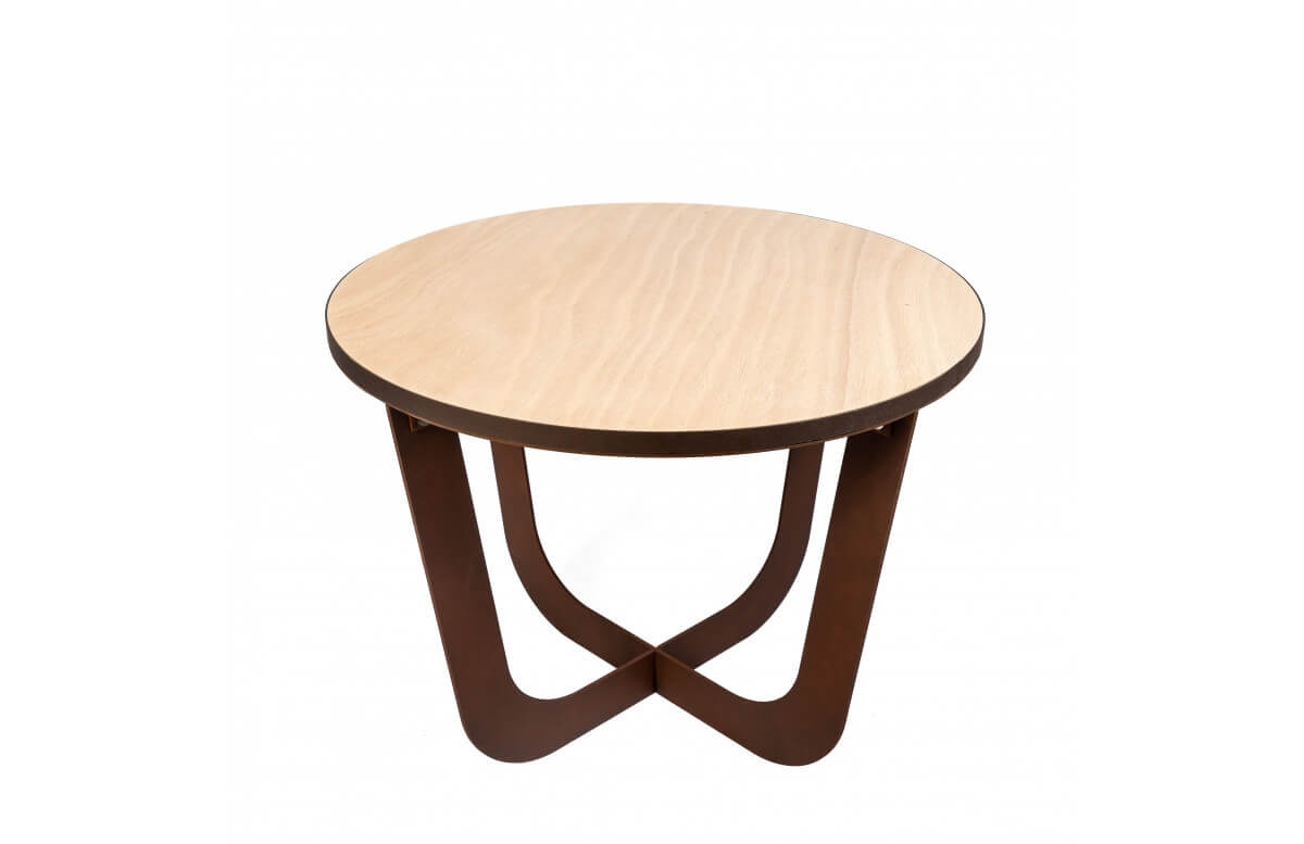 Table basse ronde en corten bruni COFFEE - TrackDesign par Valentina De Carolis