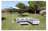 Salon de jardin bas 4 personnes en aluminium ANGLE HORIZON - Hémisphère Editions