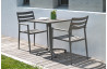 Ensemble table et fauteuils de jardin en aluminium 2 personnes Gabin CITY GARDEN