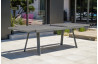 Table de jardin extensible STOCKHOLM en aluminium avec rallonge manuelle Anthracite 10/12 personnes DCB GARDEN