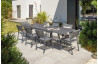 Table de jardin extensible STOCKHOLM en aluminium avec rallonge manuelle Anthracite 10/12 personnes DCB GARDEN