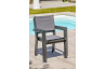 Ensemble table et chaises de jardin en alu/verre pour 6 personnes DCB Garden TOLEDE gris anthracite