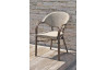 Ensemble table ronde et fauteuils de jardin en imitation bambou pour 4 personnes DCB Garden USHUAIA