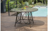 Ensemble table ronde et fauteuils de jardin en imitation bambou pour 4 personnes DCB Garden USHUAIA