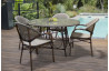 Ensemble table ronde et fauteuils de jardin en imitation bambou pour 4 personnes DCB Garden USHUAIA