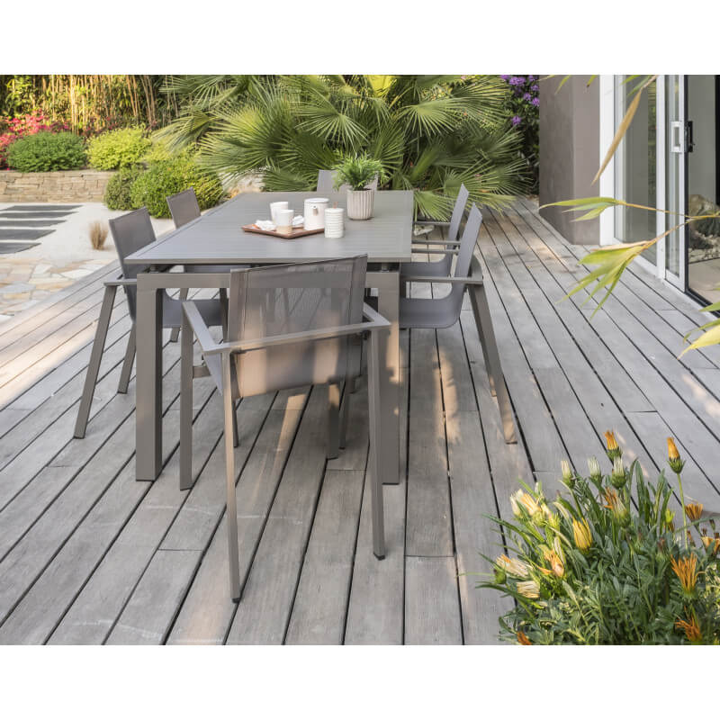 Table jardin aluminium extensible 3m40 - fuga