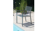 Ensemble table et fauteuils de jardin en aluminium anthracite 4 personnes City Garden Gaston 