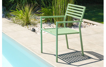 Fauteuil de jardin empilable GASTON en aluminium CITY GARDEN