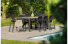 Ensemble table et chaises de jardin plateau céramique et aluminium Anthracite Helsinki 8 personnes DCB GARDEN