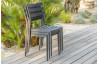 Ensemble table et chaises de jardin 6 personnes en aluminium anthracite DCB Garden MIAMI-Gabin