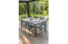 Ensemble table et chaises de jardin 6 personnes en aluminium anthracite DCB Garden MIAMI-Gabin