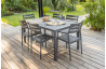 Ensemble table et chaises de jardin 6 personnes en aluminium anthracite DCB Garden MIAMI-Gabin