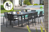 Ensemble table et chaises de jardin en aluminium DCB Garden 12 personnes Miami