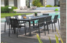 Ensemble table et chaises de jardin en aluminium DCB Garden 8 personnes noir Miami