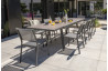 Ensemble table et chaises de jardin extensible en céramique STOCKHOLM Anthracite 10 personnes DCB GARDEN