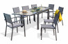 Ensemble table et chaises de jardin en alu/verre pour 8 personnes DCB Garden TOLEDE gris anthracite