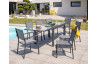 Ensemble table et chaises de jardin en alu/verre pour 8 personnes DCB Garden TOLEDE gris anthracite