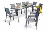 Ensemble table et chaises de jardin en alu/verre pour 10 personnes DCB Garden TOLEDE gris anthracite