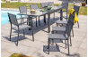 Ensemble table et chaises de jardin en alu/verre pour 10 personnes DCB Garden TOLEDE gris anthracite