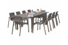 Ensemble table et chaises de jardin en aluminium DCB Garden 10 personnes sable