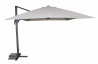 Parasol de jardin déporté gris SEVILLA 4x3m en aluminium et toile polyester DCB GARDEN