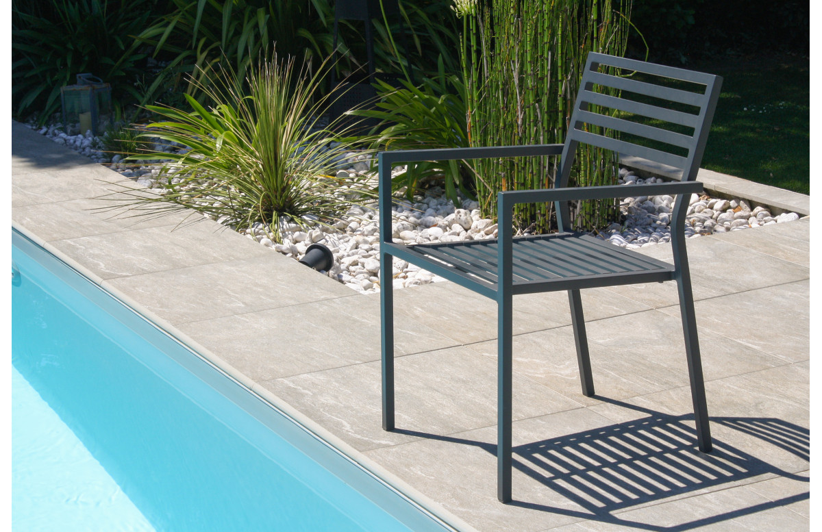 Fauteuil de jardin empilable GASTON en aluminium CITY GARDEN