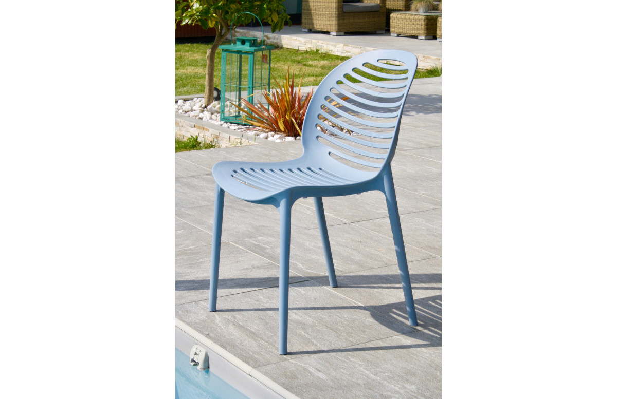 Chaise de jardin empilable OLBIA en PVC DCB GARDEN