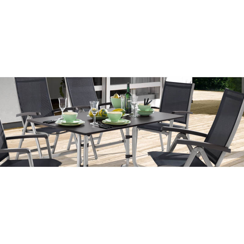 Ensemble table de jardin 6 à 8 personnes 220 cm Laguna + 6 chaises