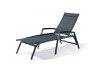 Bain de soleil design inclinable aluminium/Textilux Bodega - Sieger