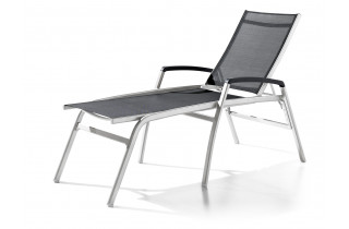 Bain de soleil luxe design inclinable aluminium/Textilux Bodega - Sieger