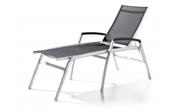 Bain de soleil luxe design inclinable aluminium/Textilux Bodega - Sieger