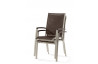 Fauteuil salon de jardin empilable aluminium/Textilux Bodega - Sieger