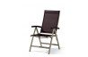 Grand fauteuil salon de jardin pliant inclinable aluminium/Textilux Bodega - Sieger