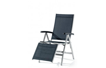 Fauteuil relax de jardin pliant inclinable aluminium/Textilux Bodega - Sieger
