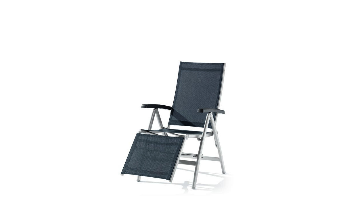 Fauteuil relax de jardin pliant inclinable aluminium/Textilux Bodega - Sieger