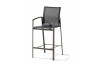 Ensemble haut table et fauteuils de jardin aluminium/Textilux 4 personnes Bozen Barset - Sieger Exclusiv
