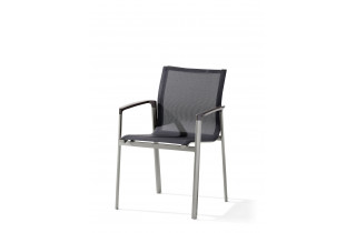 Fauteuil salon de jardin empilable aluminium/Textilux Bozen - Sieger Exclusiv