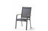 Fauteuil salon de jardin empilable aluminium/Teck certifié Cadiz - Sieger