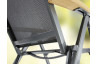 Ensemble table et fauteuils de jardin pliant aluminium/Teck certifié 6 personnes Cadiz - Sieger