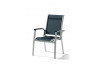 Fauteuil salon de jardin empilable aluminium/Textilux Calvi - Sieger Exclusiv