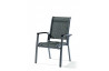 Fauteuil salon de jardin empilable aluminium/Textilux Calvi - Sieger Exclusiv