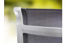 Grand fauteuil salon de jardin pliant inclinable aluminium/Textilux Calvi - Sieger Exclusiv