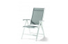 Grand fauteuil salon de jardin pliant inclinable aluminium/Textilux Calvi - Sieger Exclusiv