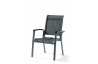 Ensemble table et fauteuils de jardin extensible aluminium/Textilux 10 personnes Calvi - Sieger Exclusiv